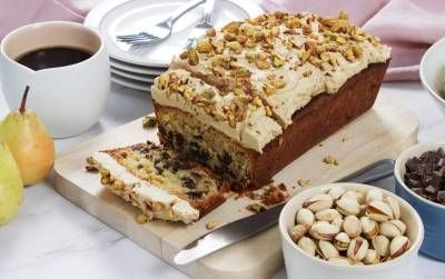Pistachio and Pear Loaf Cake