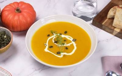 Pumpkin Soup with Sweet Potato