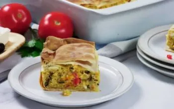 Veggie Bulgur Pie with Filo