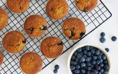 Whole Grain Blueberry Muffins