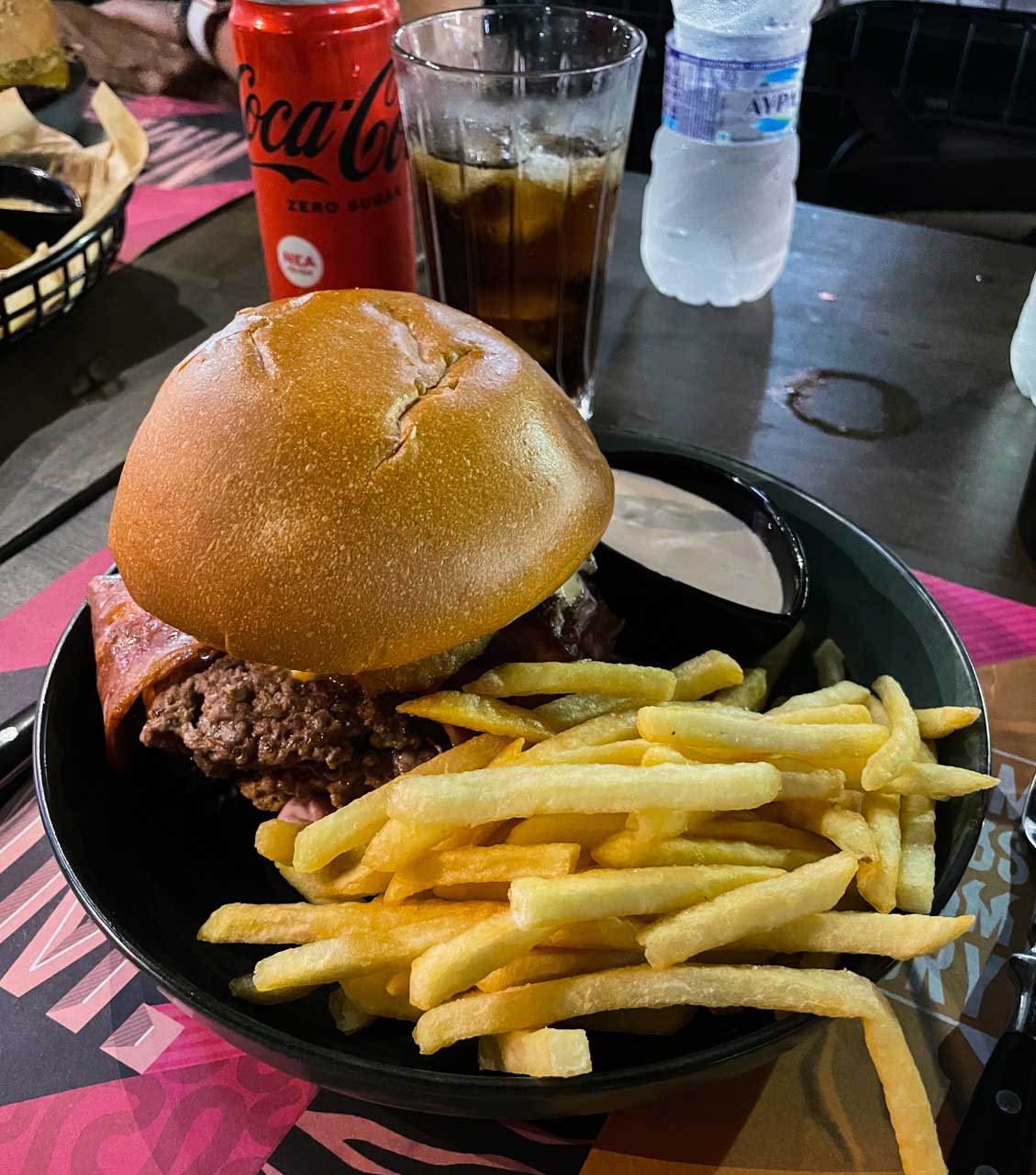 Delicious burger at Nom!