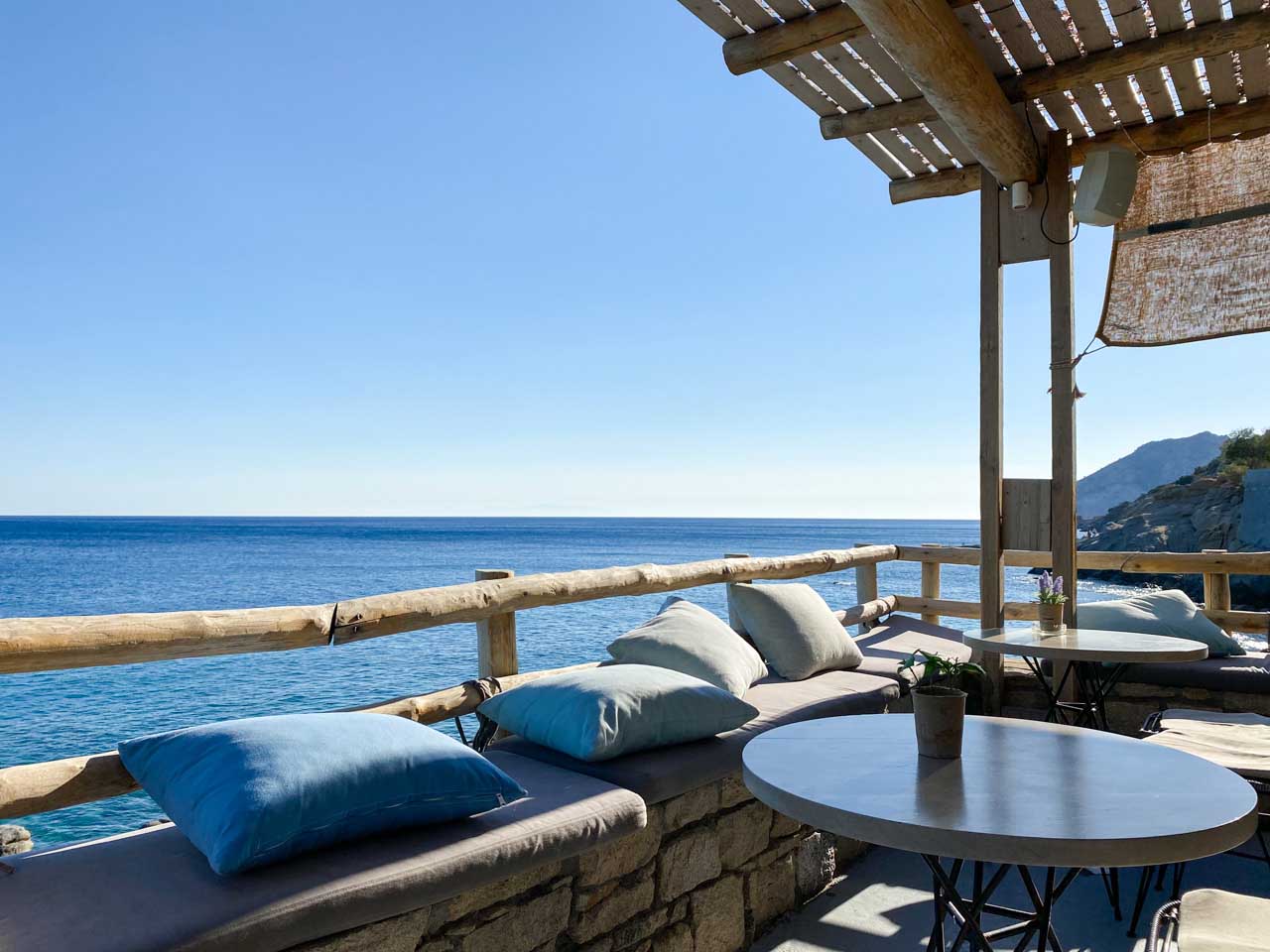 Sea view from The Waves cafe in Karkinagri