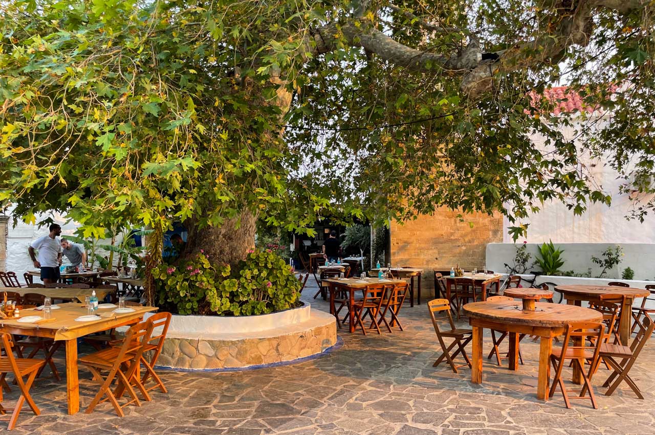 Taverna Platanos at Lachania, Rhodes