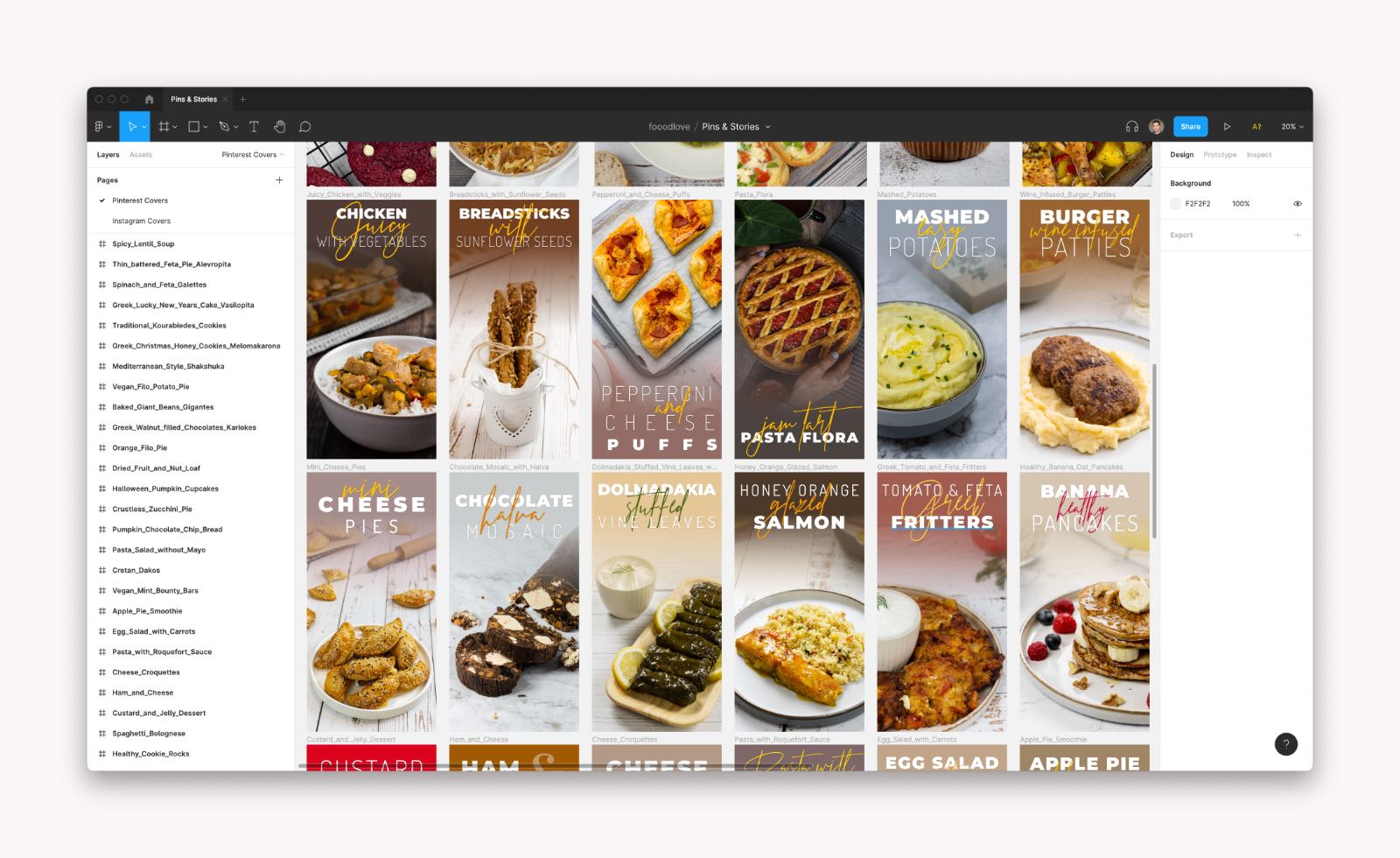 Preparing Pinterest and Instagram cover images using Figma
