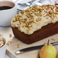 Pistachio and Pear Loaf Cake